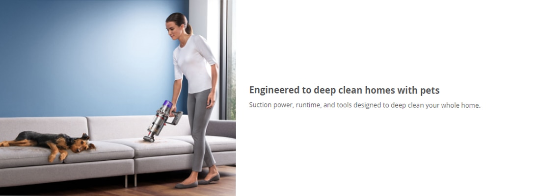 Engineered to deep clean homes with pets 